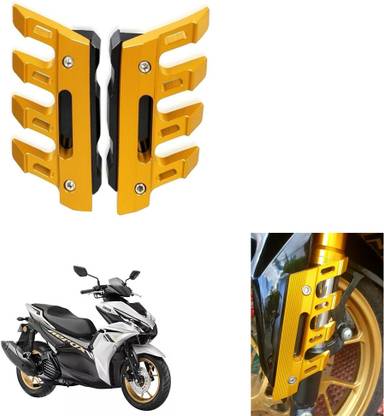 Vagary Golden CNC Shocker Protector Front Fender Slider Guard for Yamaha Aerox 155 Bike Crash Guard