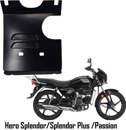 DAZZRIDE ENGINE PLATE SAFETY PLATE FOR HERO BIKES SPLENDOR+ XTEC BLACK Bike Engine Guard
