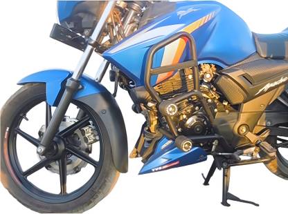 RS ACESSORIES HUB Heavy Quality Metal Crash Guard with 4 Pcs Slider for TVS Apache RTR 160 4V BS6