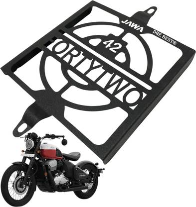 Dhe Best Bike Heavy Duty Metal Radiator Guard With Name For Jawa 42 Bobber Bike Radiator Guard