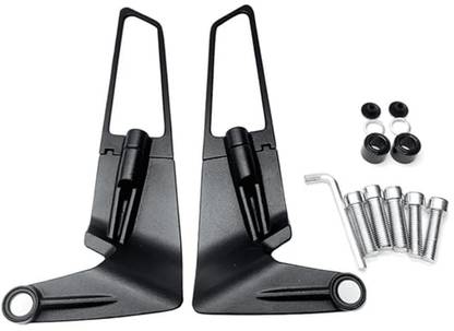 GONAMA Universal Motorcycle Adjustable Rotating Rear View Mirror Wind Wing Side Mirror Handlebar Hand Guard