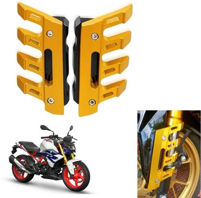 Vagary Golden CNC Shocker Protector Front Fender Slider Guard for BMW G310 GS / G310R Bike Crash Guard