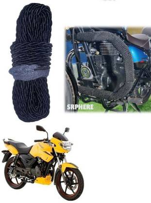 SRPHERE Bike Crash Guard Black Rope 12 Meter Long For Apache 150