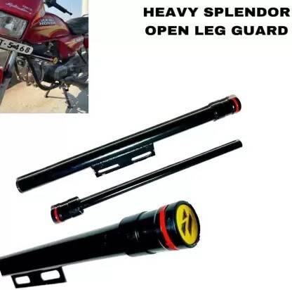 AutoGnix STYLISH HEAVY SINGLE ROD OPEN LEG GUARD FOR SPLENDOR -001 Bike Crash Guard