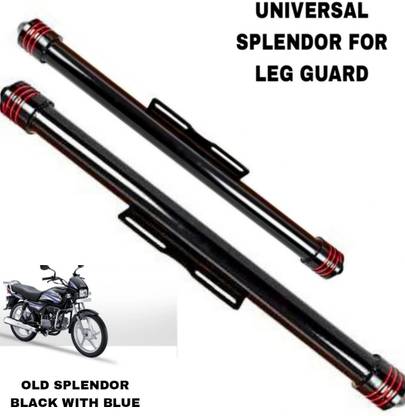 SHOWRIDE Single Leg Guard Rod for Hero Splendor (1 Pc, Black) Bike Crash Guard (Hero)