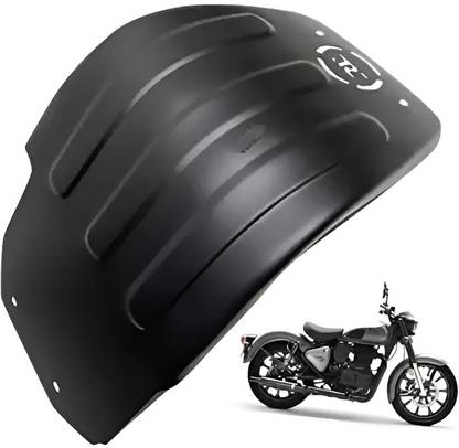 RS ACESSORIES HUB Bike Engine Guard Black R Logo Compatible with RE Classic 350 Reborn/Meteor Bike Engine Guard