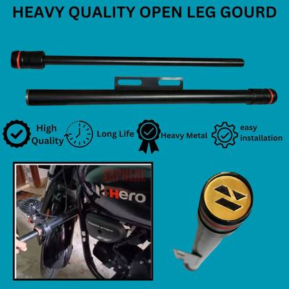 SRPHERE Heavy Double Side Open Rod Leg Guard for Bike Crash Guard