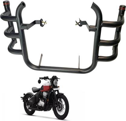 Dhe Best Bike Front Stylist Leg Crush Guard 3 Bar Leg Guard Black Bike Crash Guard