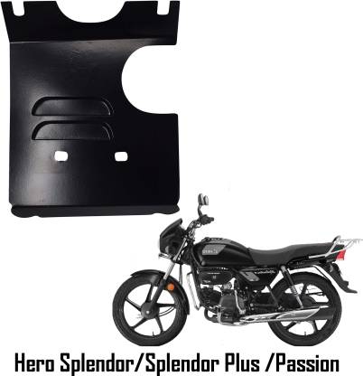 DAZZRIDE ENGINE PLATE SAFETY PLATE FOR HERO BIKES SPLENDOR XTEC BLACK Bike Engine Guard