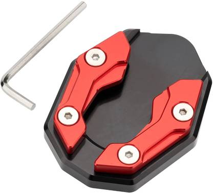 Vagary Red CNC Side Stand Extender Foot Kickstand for Yamaha Aerox 155 Bike Crash Guard