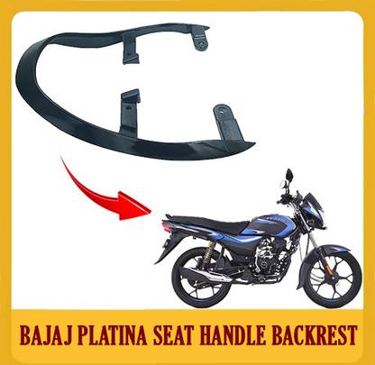 DAZZRIDE Rear Seat Handle Backrest Black for Platina Made In India Bike Crash Guard