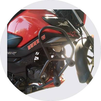 RS ACESSORIS HUB HEAVY QUALITY METAL RAIDER CRUSH GUARD WITH 4 SLIDER FOR Bike Crash Guard