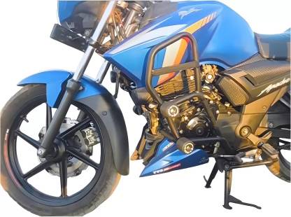 STRIEBECK Heavy Quality Metal Crash Guard With 4 Pcs Slider For TVS Apache RTR 160 4V BS6