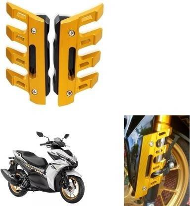 way2gmart Golden CNC Shocker Protector Front Fender Slider Guard for Yamaha Aerox 155 Bike Crash Guard