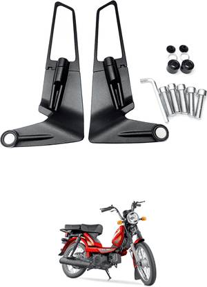 LOVMOTO Universal Motorcycle Adjustable Rotating Rear View Mirror Wing Side Mirror SG139 Clip-on Handle Bar