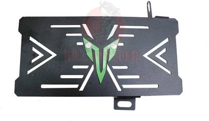 KILLERRYDER Metal MT-15 Radiator Guard (Black & Green) - Perfect Fit for All Models Bike Radiator Guard