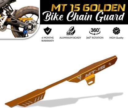 OBEROI'S TRADERS Bike Golden Chain Cover | Bike Protective Guard For MT 15 Bike Chain Guard