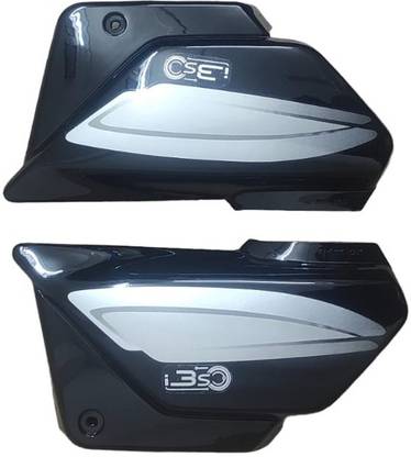 Pten Side Panel Suitable For Bike Splendor Bs6 Black With Grey Sticker Bike Crash Guard