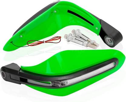 Moto Genius Bike Universal Brake | Clutch Lever Guard | Wind Deflector With DRL LED Light Handlebar Hand Guard