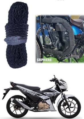 SRPHERE Bike Crash Guard Black Rope 12 Meter Long For Raider