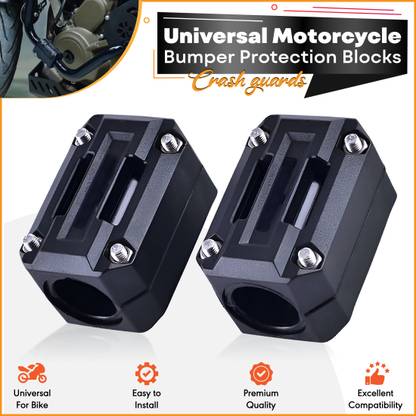 OBEROI'S TRADERS Motorcycle Crash Guard Sliders | Universal Bumper Protection Blocks (2 pcs)