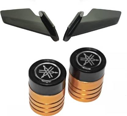 acube mart Front Fork Slider for R15V3/V4/M|MT15 golden+bike side wings small black WW-1 Bike Crash Guard