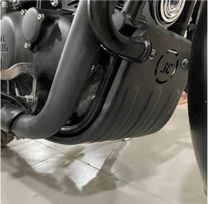 Autobrand Black Premium Heavy Quality Engine Guard,Sump Guard for RE Reborn Classic 350cc Bike Engine Guard