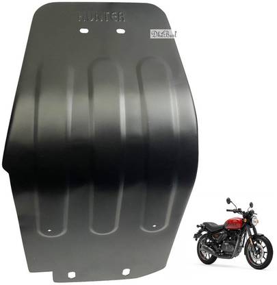 Dhe Best Bike Sump Guard Engine Protection Printed Plate For Royal Enfield Hunter 350 Bike Crash Guard