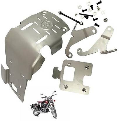 DADDY AUTO SUM GUARD SILVER FOR FOR BS4 ROYAL ENFIELD CLASSIC STANDARD ELECTRA MODEL'S Bike Engine Guard