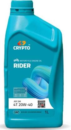 CRYPTO RIDER 4T 20W 40 API SM Synthetic Blend Engine Oil