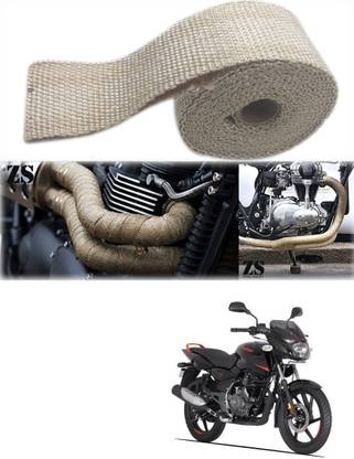 AXWee Silencer Wrap Cream Color for Bajaj Pulsar 125 Neon Bike Exhaust Heat Shield