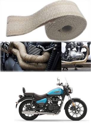 AXWee Silencer Wrap Cream Color for Royal Enfield Meteor 350 Bike Exhaust Heat Shield