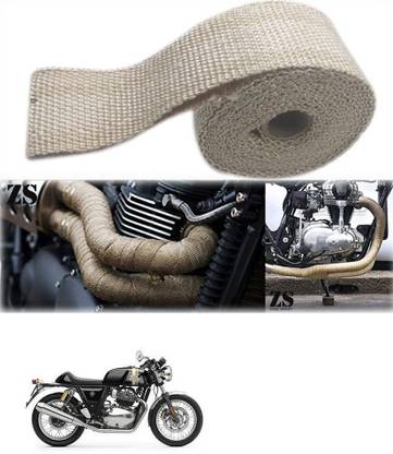 Znee Smart Silencer Wrap Cream Color for Royal Enfield Continental GT 650 Bike Exhaust Heat Shield