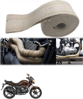 AXWee Silencer Wrap Cream Color for Hero Hunk Bike Exhaust Heat Shield