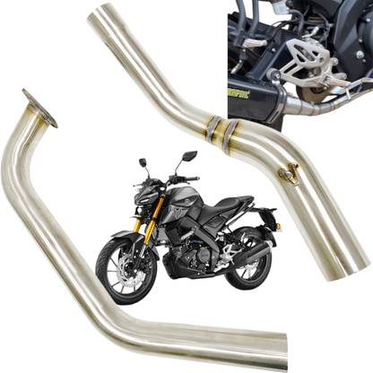 Dhe Best Bike Top 1 Quality Exhaust Bend Pipe Muffler Pipe for Yamaha MT 15 V2 BS6 Yamaha NA Full Exhaust System