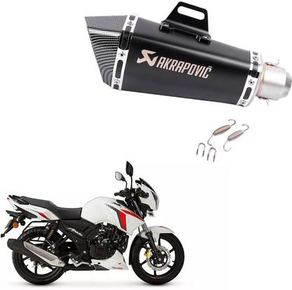 Vagary Hexa Cut Akrapovic Exhaust With DB Killer Silencer for TVS Apache RTR 160 TVS Apache RTR 160 Full Exhaust System