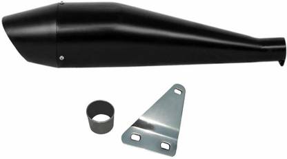 WORDZ Dolphin silencer Exhaust Black Glasswool Royal Enfield Classic Chrome Full Exhaust System
