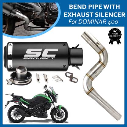 Otoroys SC Project exhaust Muffler system with Band Pipe Bajaj Dominar 400 Full Exhaust System
