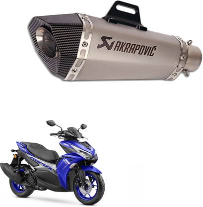 Vagary Silver Akraphovic ExhaustWith DB Killer for Yamaha Aerox 155 Yamaha Universal For Bike Full Exhaust System