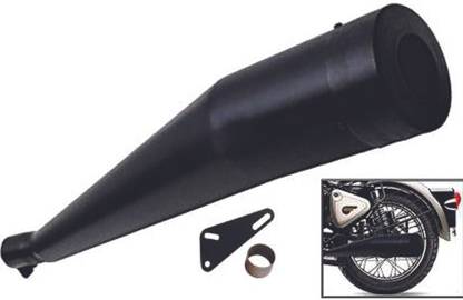 GOLSM Cobra silencer Black Glasswwol Exhaust Royal Enfield 500 EFI Full Exhaust System