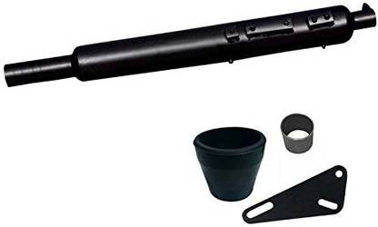 WORDZ Long Bottle Black Empty Bada Punjab Exhaust silencer Royal Enfield 500 Full Exhaust System