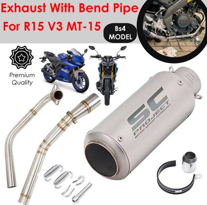 Otoroys R15 v3 MT-15 BS4 Bend Pipe Exhaust Link Pipe With SC Project Straight Exhaust Yamaha R15 Full Exhaust System