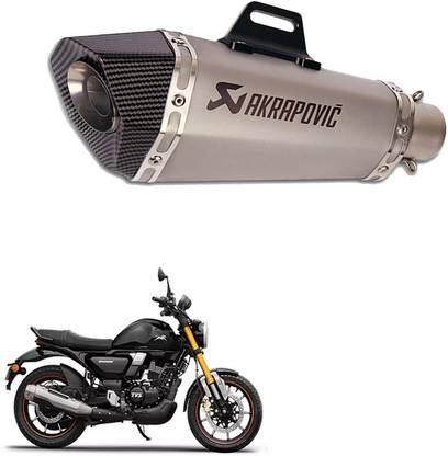 Vagary Silver Akraphovic ExhaustWith DB Killer for TVS Ronin TVS Universal For Bike Full Exhaust System