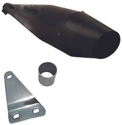 GOLSM Dolphin Exhaust silencer Black Glasswool Royal Enfield 350 Twin Spark फुल इग्ज़ॉस्ट सिस्टम