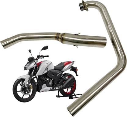 Dhe Best Motorcycle exhaust Pipe Muffler Mid Pipe Bend Pipe for TVS Apache RTR 160 4V TVS NA Slip-on Exhaust System