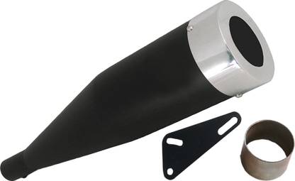 WORDZ Cobra silencer Glasswool Black Front Chrome Exhaust Royal Enfield Electra EFI39 Full Exhaust System