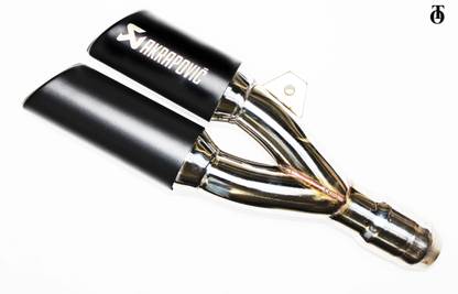 OBEROI'S TRADERS Premium Akrapovic Universal Double Twin Tip Tailpipe Slip on Exhaust Silencer KTM, Honda, Kawasaki, Hero, Hyosung, Bajaj Universal For Bike Slip-on Exhaust System