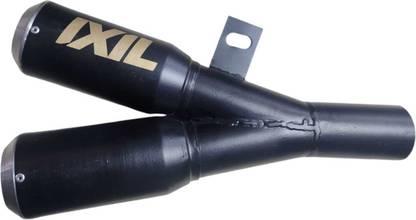 shree ji accessorie Dual-Outlet Exhaust Muffler Pipe Silencer Universal For Bike Universal For Bike Full Exhaust System