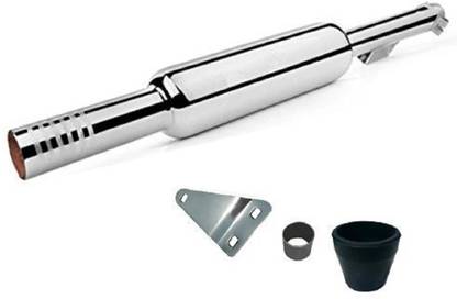 Amaflip Short Bottle Empty Chrome Mini Punjab Exhaust silencer Royal Enfield Universal For Bike Full Exhaust System