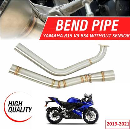 ASRYD Motorcycle Bend Pipe For R15 V3 BS4 Without Sensor Full System Bend Pipe Yamaha R15 Slip-on Exhaust System